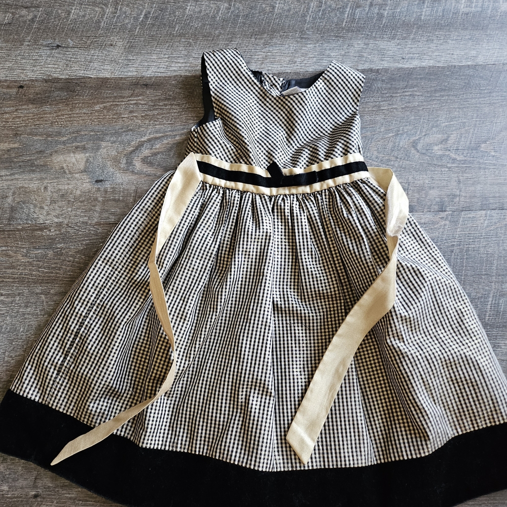 Black and Gold Checkered Dress